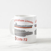 USS Abraham Lincoln CVN-72 Kaffeetasse (Vorderseite Links)