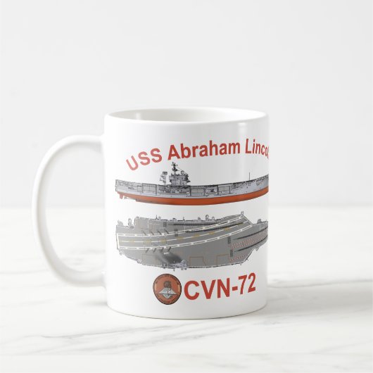 USS Abraham Lincoln CVN-72 Kaffeetasse (Links)