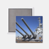 USS Alabama Battleship in Battleship Memorial 2 Magnet (Vorderseite/Rückseite)