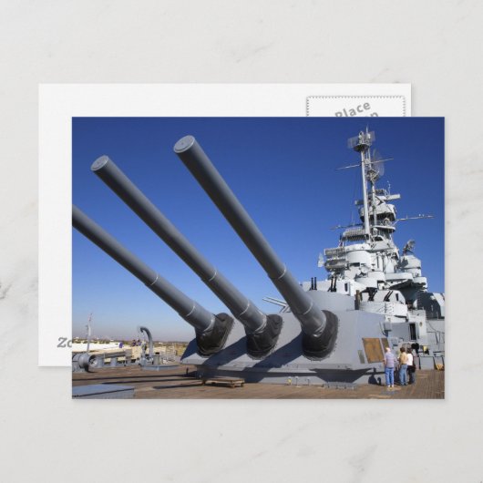 USS Alabama Battleship in Battleship Memorial 2 Postkarte (Vorne/Hinten)
