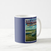 USS ALABAMA BATTLESHIP - MOBILE ALABAMA USA KAFFEETASSE (VorderseiteRechts)