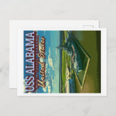 USS ALABAMA BATTLESHIP - MOBILE ALABAMA USA POSTKARTE (Vorne/Hinten)