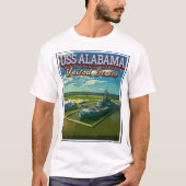 USS ALABAMA BATTLESHIP - MOBILE ALABAMA USA T-Shirt (Vorderseite)
