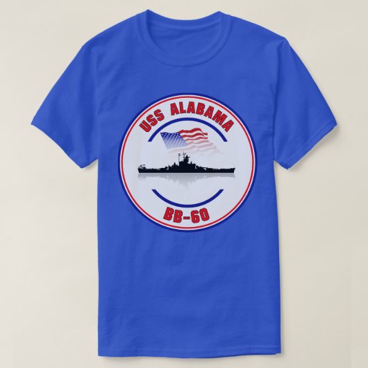 USS Alabama BB60 TShirt (Design vorne)