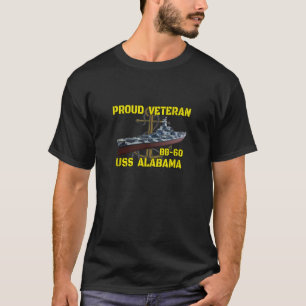 USS Alabama BB 60 Battleship Veterans Day Pater G T-Shirt