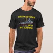 USS Alabama BB 60 Battleship Veterans Day Pater G T-Shirt (Vorderseite)