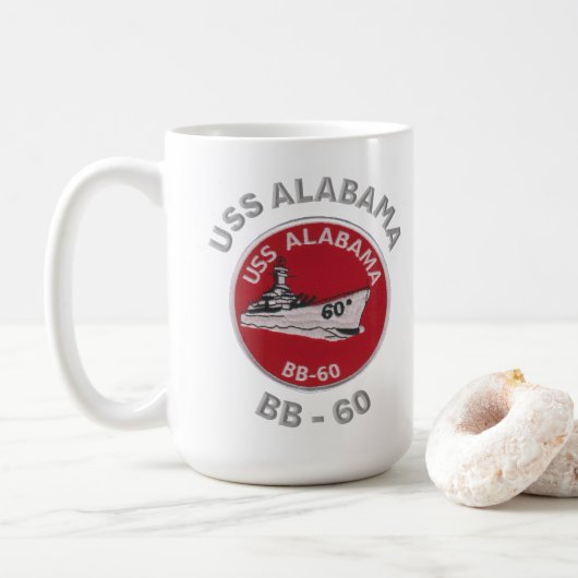 USS Alabama (BB-60) Kaffeetasse (Mit Donut)