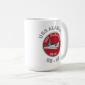USS Alabama (BB-60) Kaffeetasse (VorderseiteRechts)