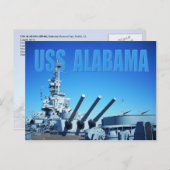 USS Alabama (BB-60), Mobile, AL Postkarte (Vorne/Hinten)