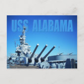 USS Alabama (BB-60), Mobile, AL Postkarte (Vorderseite)