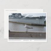 USS Alabama & Seagull – Mobile, AL Souvenir Postkarte (Vorne/Hinten)