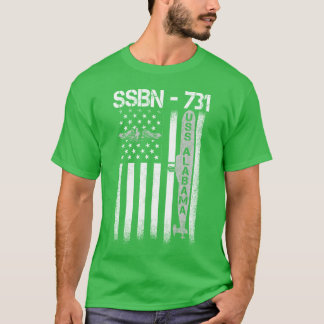 USS Alabama Ssbn 731 U-Boot-Abzeichen Amerikanisch T-Shirt