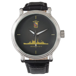 USS ALBANY CG-10 WRIST WATCH ARMBANDUHR