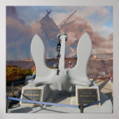 USS Arizona Anchor und Schiff im Hafen von Pearl Poster (Vorne)