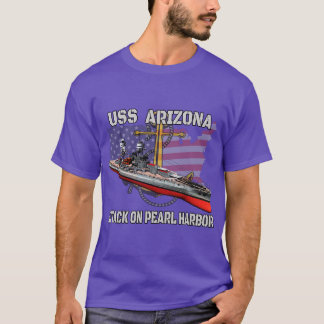 USS Arizona BB39 Battleship Veterans Day Warship F T-Shirt