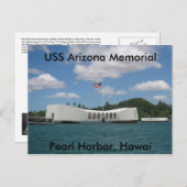 USS Arizona Memorial, Pearl Harbour, Hawai Postkarte (Vorne/Hinten)