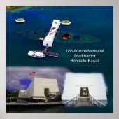 USS Arizona Memorial, Pearl Harbour Views Poster (Vorne)