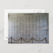 USS Arizona Plaque Postkarte (Vorne/Hinten)