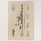 USS Arizona - Schiffs-Blueprint-Pläne SD Puzzle (Vertikal)