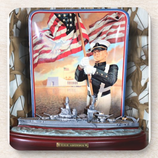 USS Arizona Tribute Getränkeuntersetzer (Vorderseite)