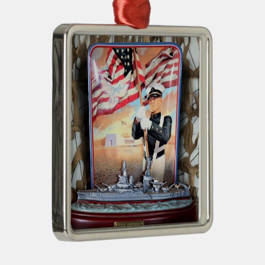 USS Arizona Tribute Ornament Aus Metall (Rechts)