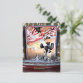 USS Arizona Tribute Postkarte (Stehend Vorderseite)