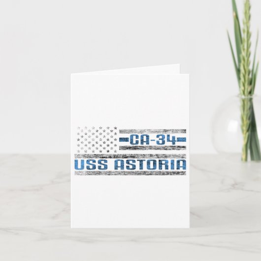 Uss Astoria World War Cruiser Ca-34 US Army Karte (Vorderseite)