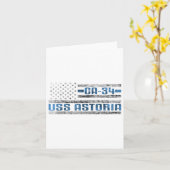 Uss Astoria World War Cruiser Ca-34 US Army Karte (Gelbe Blume)