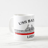 USS BATAAN, LHD5, AMPHIBIOUS-ASSAULT-SCHIFF KAFFEETASSE (Vorderseite Links)