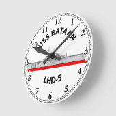 USS BATAAN - LHD-5 - WASP CLASS AMPHIBIOUS ASSAULT RUNDE WANDUHR (Winkel)