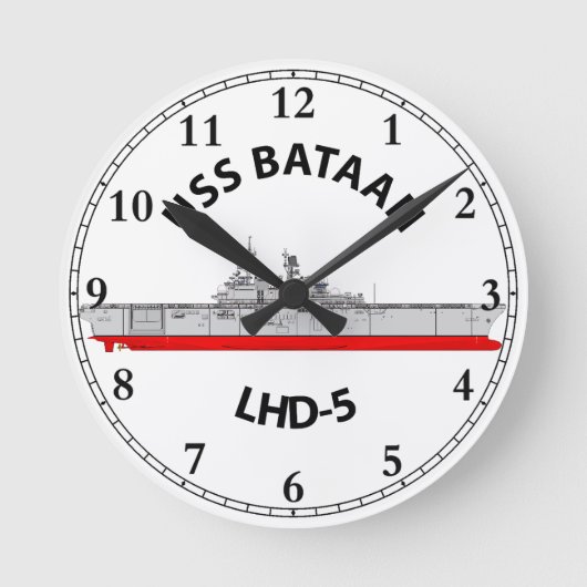 USS BATAAN - LHD-5 - WASP CLASS AMPHIBIOUS ASSAULT RUNDE WANDUHR (Vorderseite)