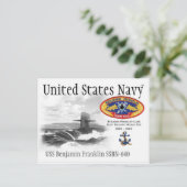USS BENJAMIN FRANKLIN SSBN-640 SUB. - Postkarte (Stehend Vorderseite)
