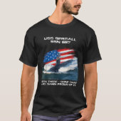 USS Bergall SSN 667 American Flag U-Boot Vetera T-Shirt (Vorderseite)