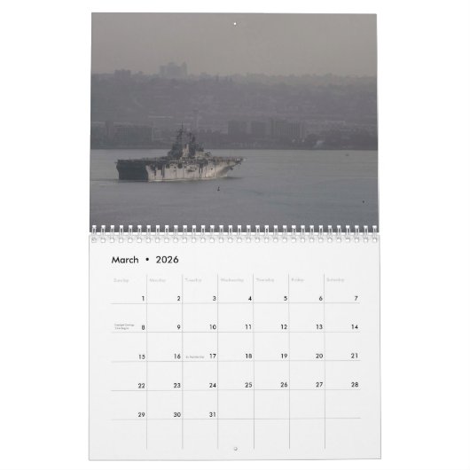 USS Boxer (LHD-4) Kalender (Mär 2026)