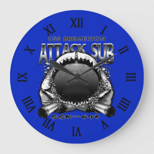 USS Bremerton SSN-698 Große Wanduhr