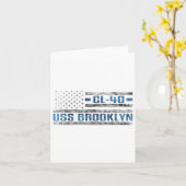 Uss Brooklyn World War Cruiser Cl-40 US Army Karte (Gelbe Blume)