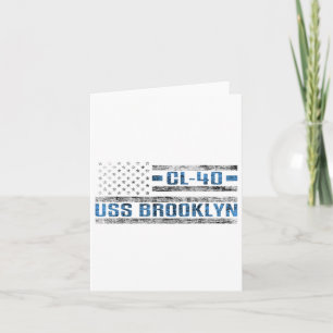 Uss Brooklyn World War Cruiser Cl-40 US Army Karte
