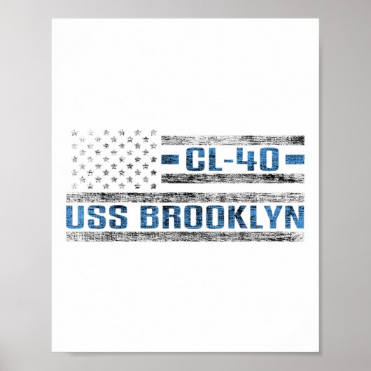 Uss Brooklyn World War Cruiser Cl-40 US Army Poster (Vorne)