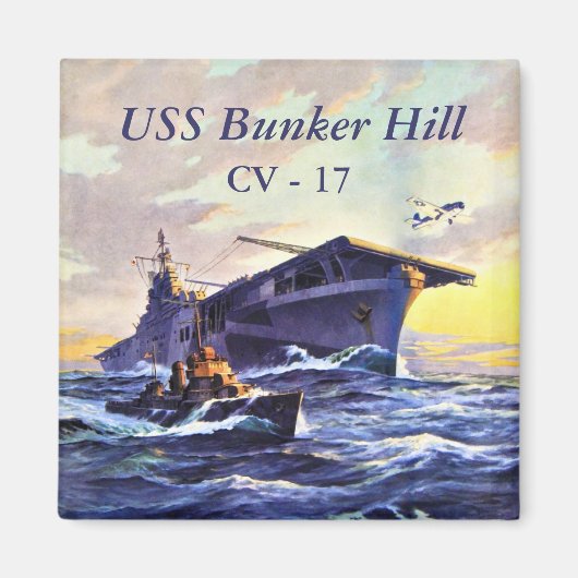 USS Bunker Hill auf See Magnet (Vorne)