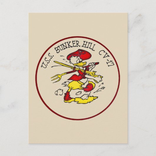 USS Bunker Hill Postkarte (Vorderseite)