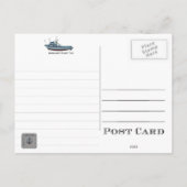 USS CATAWBA ATA-210 AUXILIARY TUG POSTCARD POSTKARTE (Rückseite)