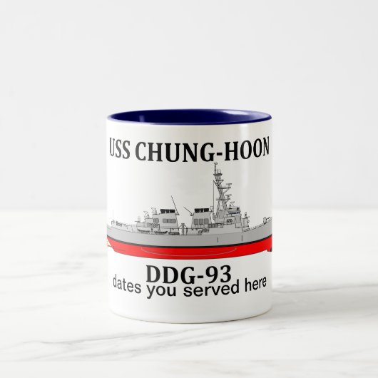 USS Chung-Hoon, DDG-93, Termine, die an die Anford Zweifarbige Tasse (Mittel)