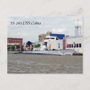 USS Cobia SS245 Post Card Postkarte