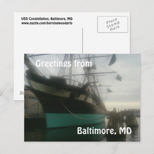 USS Constellation Postcard Postkarte (Vorne/Hinten)