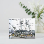 USS Constitution 1963 Postkarte (Stehend Vorderseite)
