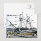 USS Constitution 1963 Postkarte (Vorne/Hinten)