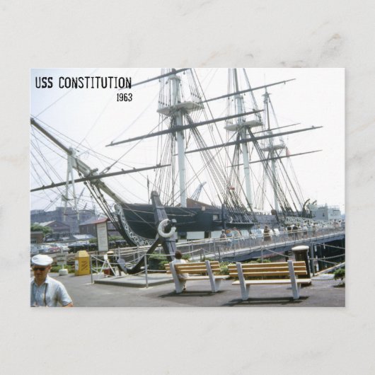 USS Constitution 1963 Postkarte (Vorderseite)