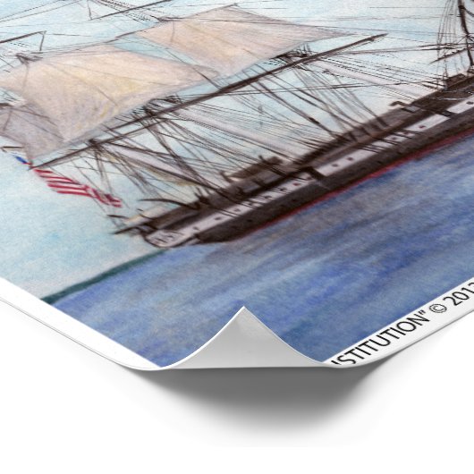 USS CONSTITUTION ART PRINT POSTER (Ecke)