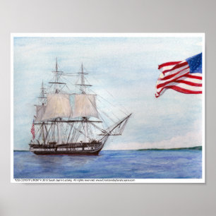 USS CONSTITUTION ART PRINT POSTER