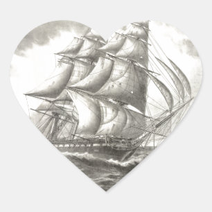 USS Constitution Herz-Aufkleber